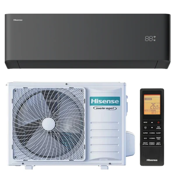Hisense Uni HB 2,6kW fekete klíma - HBcool klímaszerelés Debrecen