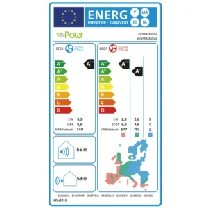 Polar Zenit 3,5kW Energiacímke Klímaszerelés Debrecen HBcool